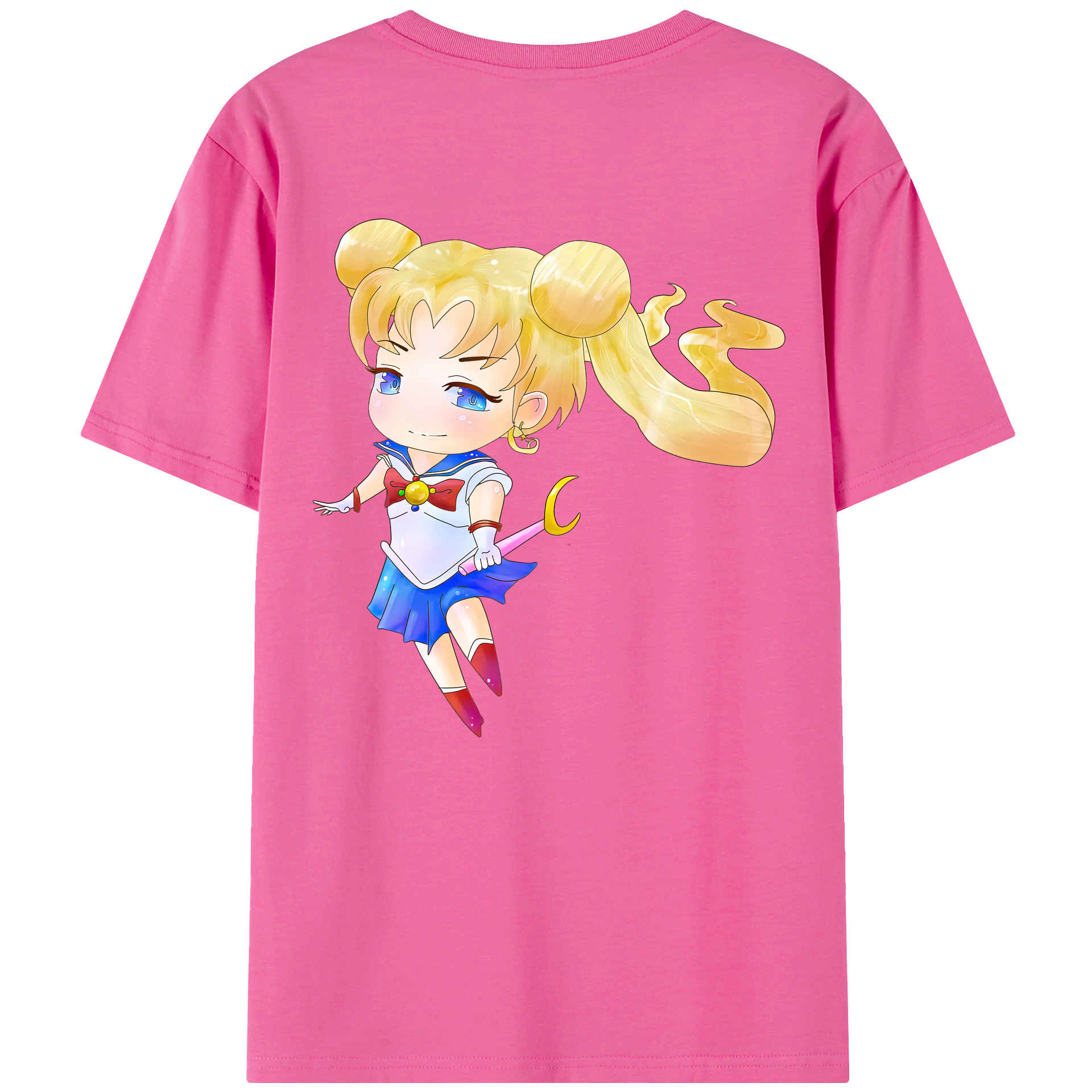 （画像用） 美少女戦士セーラームーン 愛野 美奈子 あいの みなこ Sailor Moon Aino Minako レディース半袖Tシャツ(バックプリント)